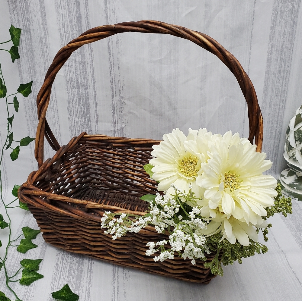 Large Hand Woven Rattan Basket
